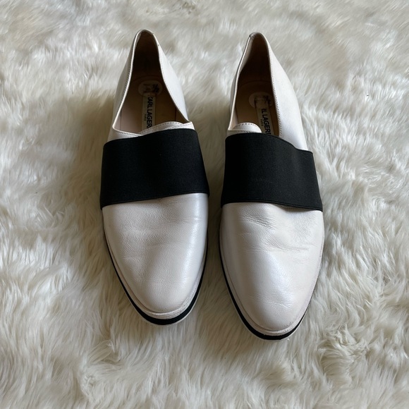 Karl Lagerfeld Kristi Kristi White Oxford Shoes 7.5M